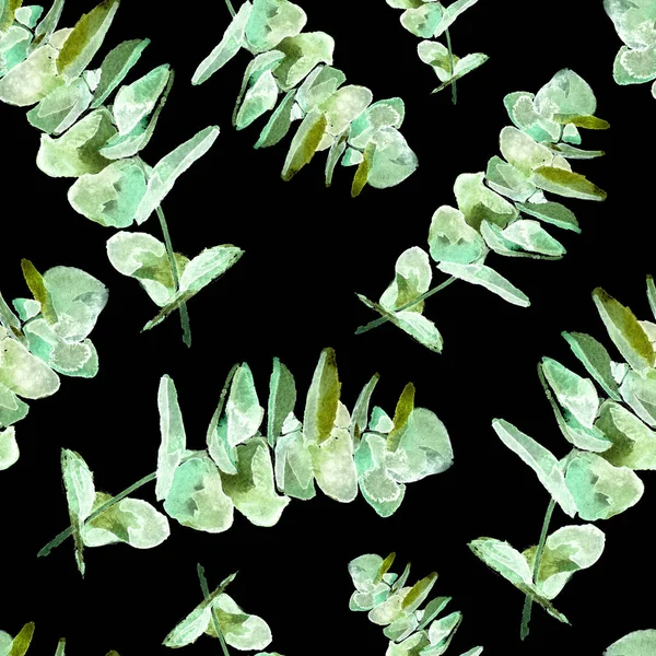 Евкаліптова зелень Листя Безшовний візерунок . — стокове фото