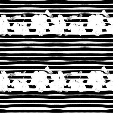 Hibiscus hatları ile Seamless Modeli.