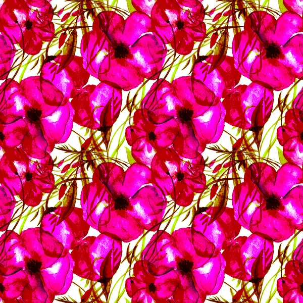 Aquarell nahtloses Blumenmuster. trendiger floraler Hintergrund für Textildruck, Einladungshintergrund, Tapetendesign, Stoffdruck, Hochzeitskarte. handgezeichnete Aquarell-Illustration. — Stockfoto