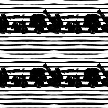 Hibiscus hatları ile Seamless Modeli.