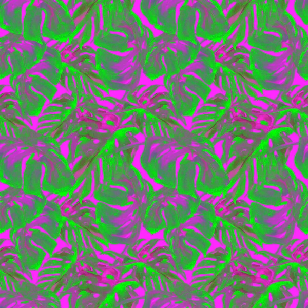 Akwarela bezszwowe wzór. Ręcznie malowane ilustracja tropikalny liści i kwiatów. Motyw zwrotnik lato Liana wzorkiem. — Zdjęcie stockowe
