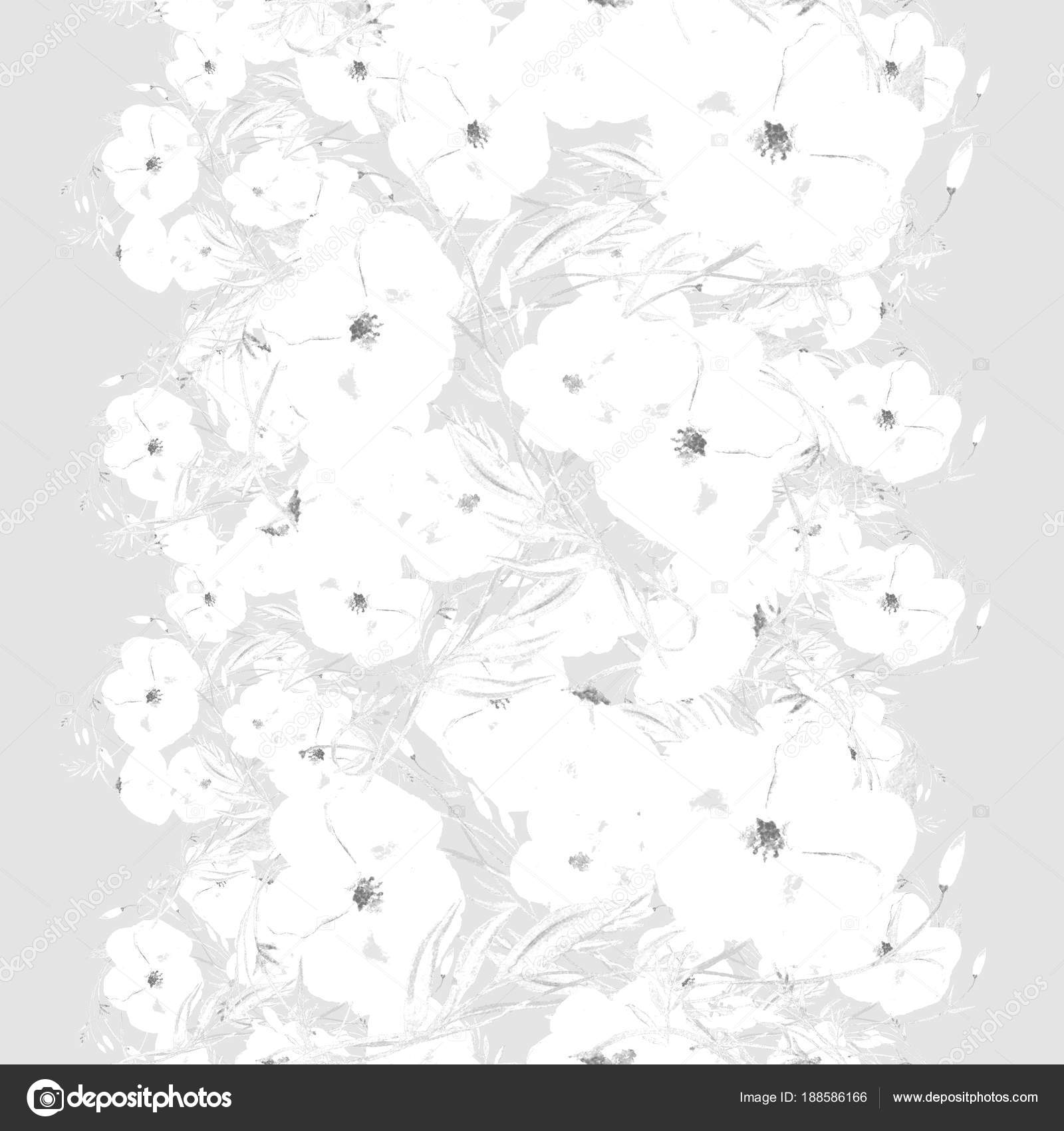 Aquarelle Transparente Motif Floral Design Tendance Floral