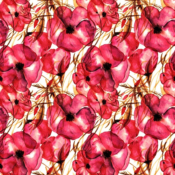 Aquarell nahtloses Blumenmuster. trendiger floraler Hintergrund für Textildruck, Einladungshintergrund, Tapetendesign, Stoffdruck, Hochzeitskarte. handgezeichnete Aquarell-Illustration. — Stockfoto