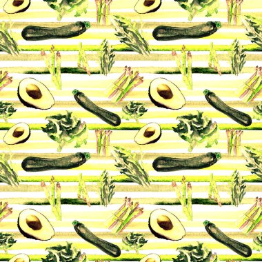 Sebze Seamless Modeli çizgili. Sağlıklı gıda ile tekrarlanabilir model. 