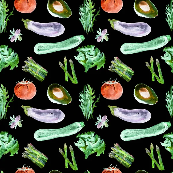 Légumes Modèle sans couture. Modèle répétable avec des aliments sains . — Photo