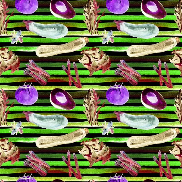 Овочі Безшовний візерунок. Повторюваний шаблон зі здоровою їжею . — стокове фото