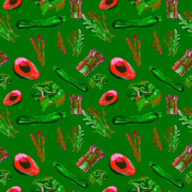 Sebze Seamless Modeli çizgili. Sağlıklı gıda ile tekrarlanabilir model. 
