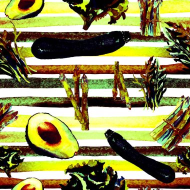 Sebze Seamless Modeli çizgili. Sağlıklı gıda ile tekrarlanabilir model. 