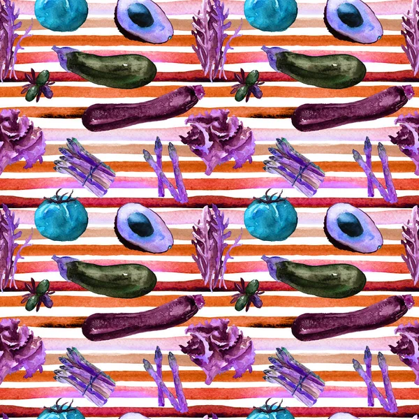 Vegetables Seamless Pattern. Repeatable Pattern with Healthy Food.