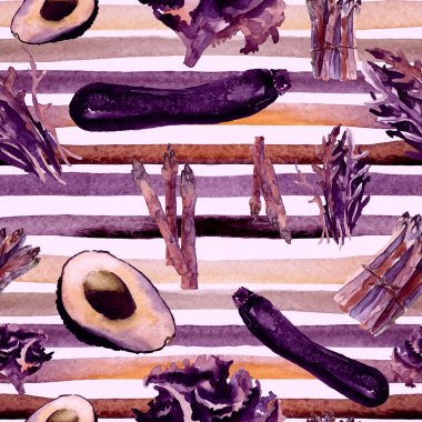 Sebze Seamless Modeli çizgili. Sağlıklı gıda ile tekrarlanabilir model. 