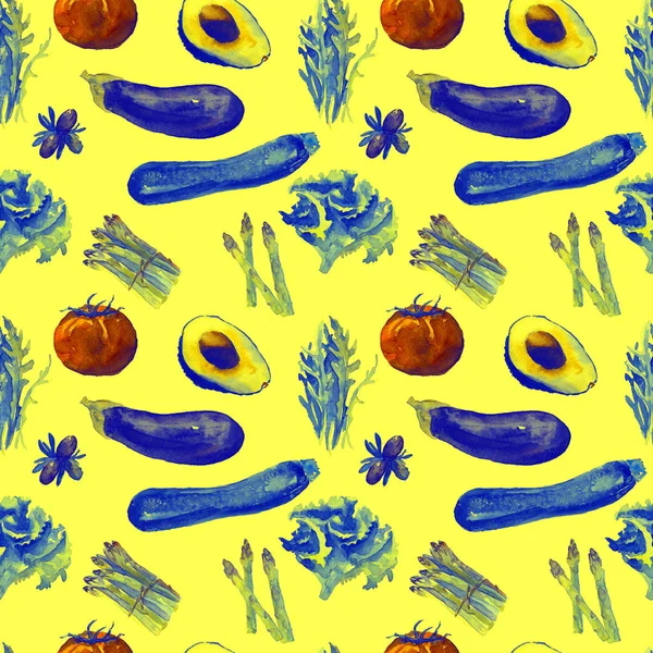 Vegetables Seamless Pattern. Repeatable Pattern with Healthy Food.