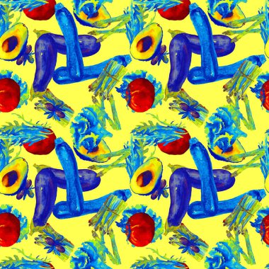 Sebze Seamless modeli. Sağlıklı gıda ile tekrarlanabilir model. 