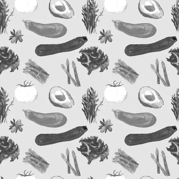 Vegetables Seamless Pattern. Repeatable Pattern with Healthy Food.