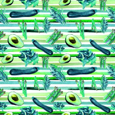 Sebze Seamless Modeli çizgili. Sağlıklı gıda ile tekrarlanabilir model. 