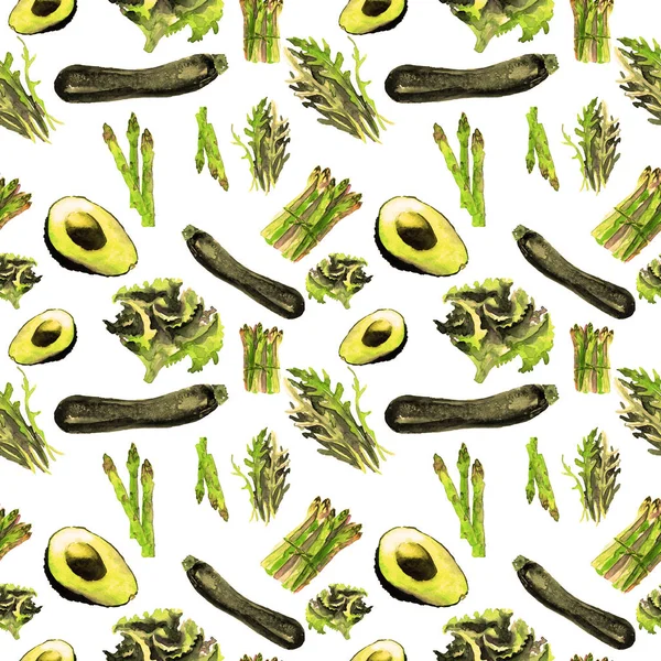 Vegetables Seamless Pattern. Repeatable Pattern with Healthy Food.