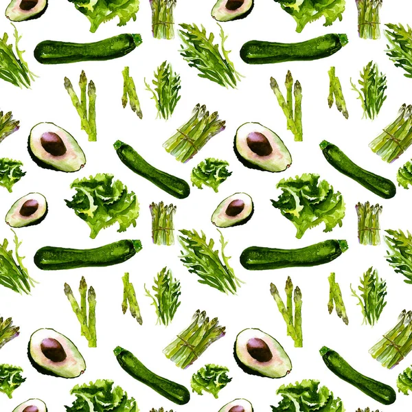Λαχανικά χωρίς ραφή πρότυπο. Επαναλαμβανόμενο μοτίβο με υγιεινά τρόφιμα. — Φωτογραφία Αρχείου