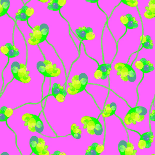 Aquarell florales Wiederholmuster. kann als Druck für Stoff verwendet werden, Hintergrund für Hochzeitseinladung — Stockfoto