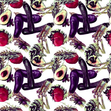 Sebze Seamless modeli. Sağlıklı gıda ile tekrarlanabilir model. 