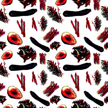 Sebze Seamless modeli. Sağlıklı gıda ile tekrarlanabilir model. 