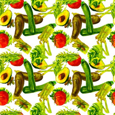 Sebze Seamless modeli. Sağlıklı gıda ile tekrarlanabilir model. 