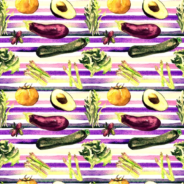 야채 완벽 한 패턴입니다. 건강 식품 반복 패턴. — 스톡 사진