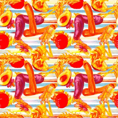 Sebze Seamless modeli. Sağlıklı gıda ile tekrarlanabilir model. 