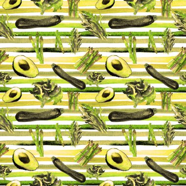 Sebze Seamless Modeli çizgili. Sağlıklı gıda ile tekrarlanabilir model. 