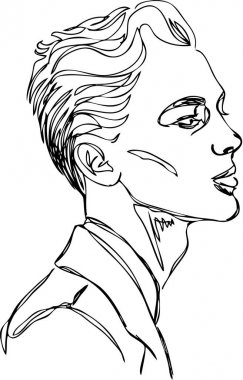 Illustration, Head of young man. vector Illustration, Head of young man. vector