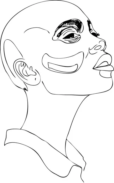 İllüstrasyon, genç kadının kel kafası.