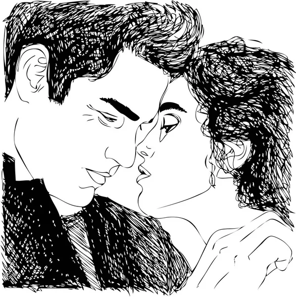 genç bir adam ve kız bir başkanı profilini Silhouettes