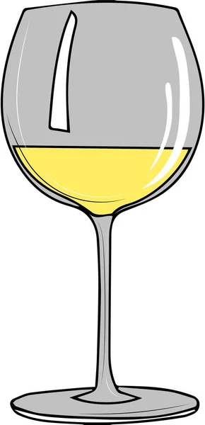 Ilustracja wektorowa. kieliszek białego wina. — Wektor stockowy