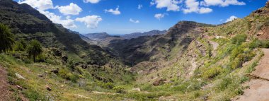 Dağ manzarası ile yeşil ağaçlar