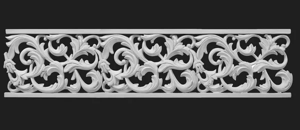 Beyaz alçı süsleri iç dekorasyon için