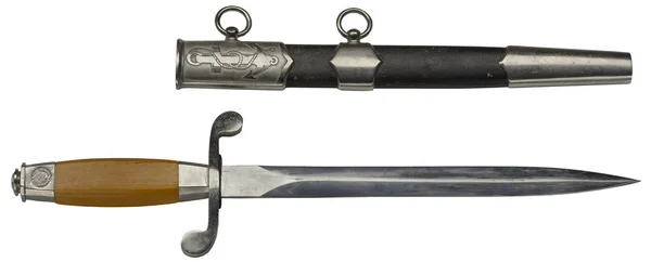 Historique arme tranchant coutelas sur fond blanc Photo De Stock