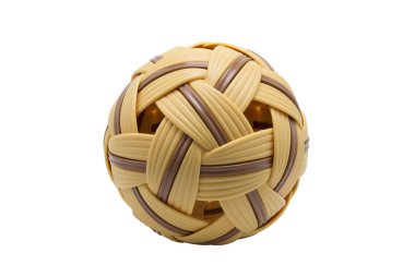 Sepak takraw topu izole beyaz arka plan üzerinde