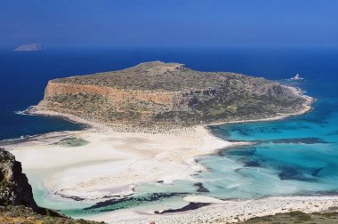 Tigani ve Balos beach lagün, Crete, Yunanistan