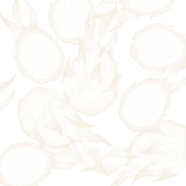 Soft , exotic fruit design element. Beige silhouettes of fruit pitaya\'s on a white background.