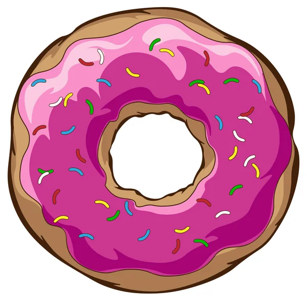Lichte Zoete Ontwerpelement Witte Achtergrond Fel Donuts Roze Glazuur — Stockfoto