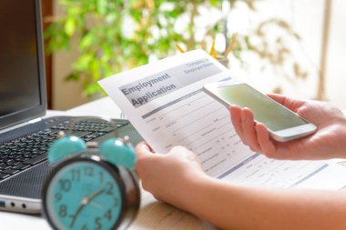 Elinde boş iş başvuru formu