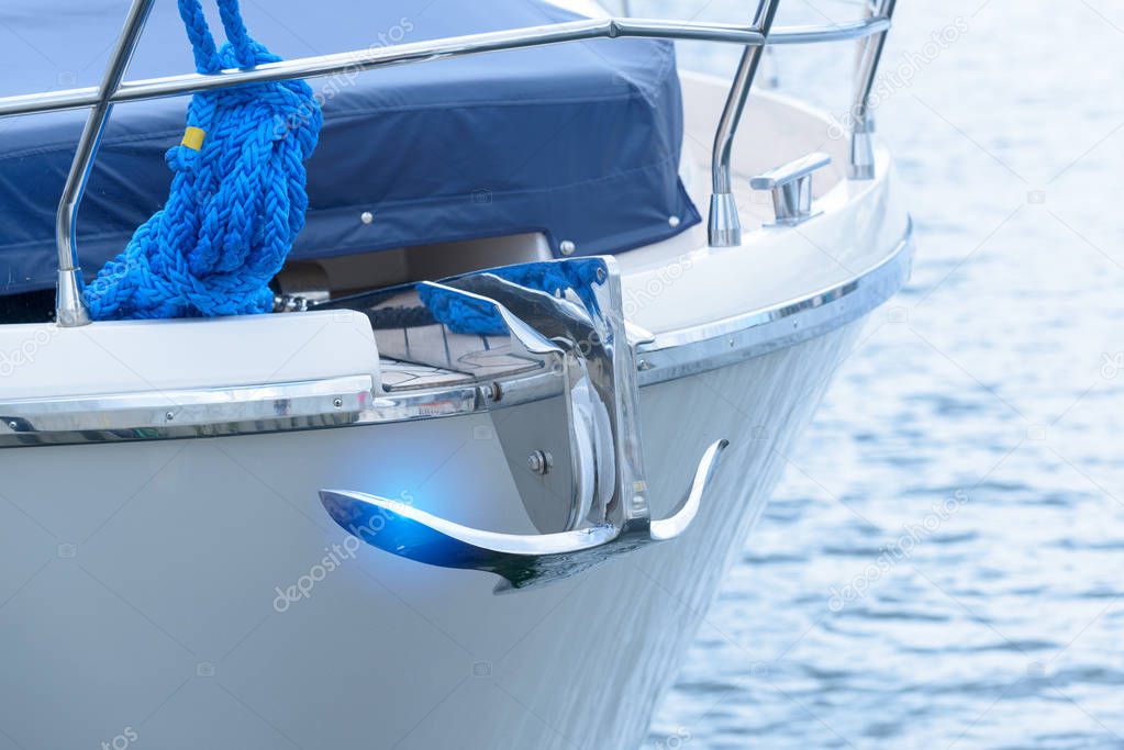 Bow of luxury boat