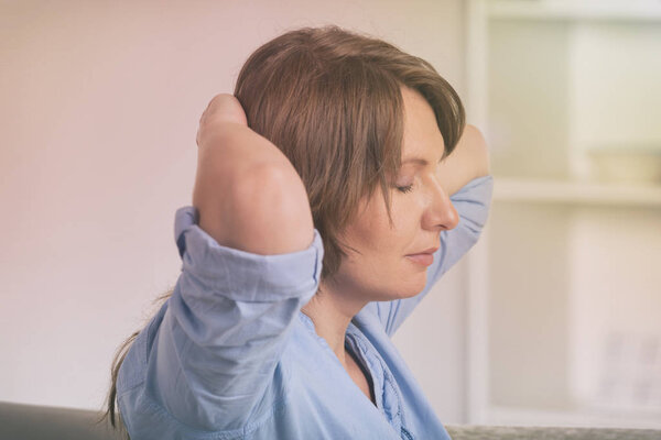 Woman practicing energy medicine