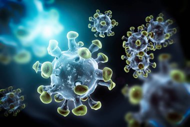 Coronavirus Virüsleri Kavramsal İllüstrasyon
