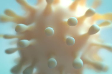 Wuhan, Çin 'den Coronavirus' u gösteren 3D çizimler. Bu virüs tehlikeli olabilir ya da ölümcül Sars.