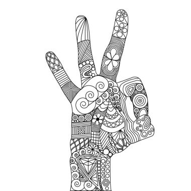 Vektör Zentangle Tamam