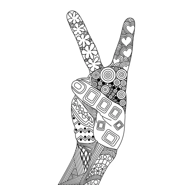 Vektör Zentangle barış
