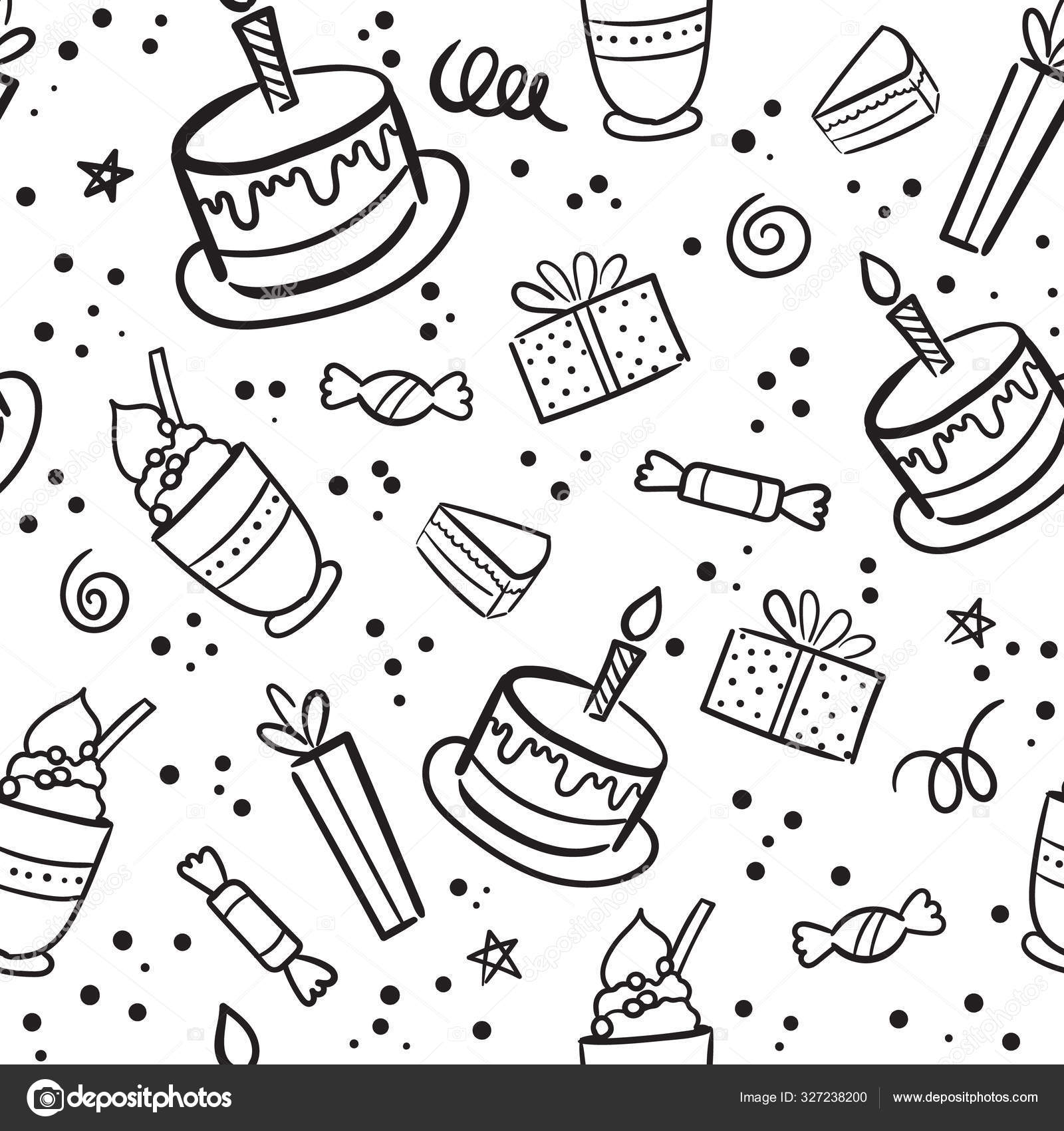 Vector Illustration Of Happy Birthday Badge Set On Blackboard