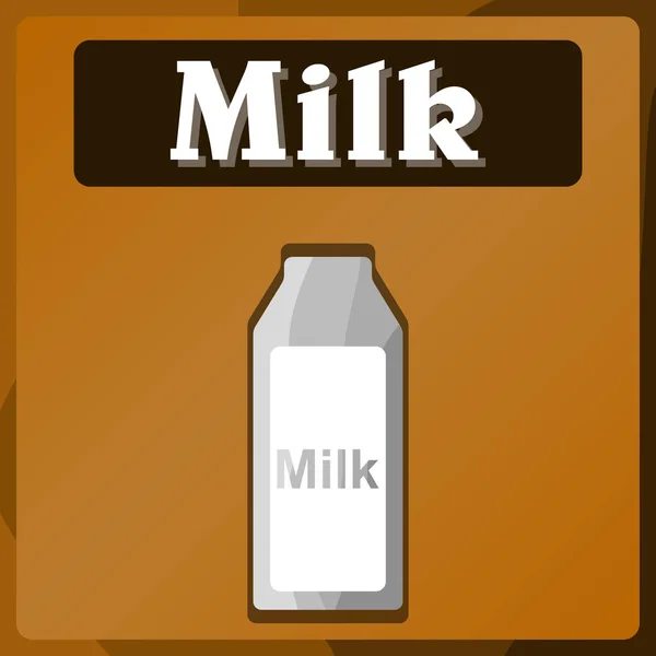 Mesa en el supermercado con la imagen del departamento con productos lácteos — Vector de stock