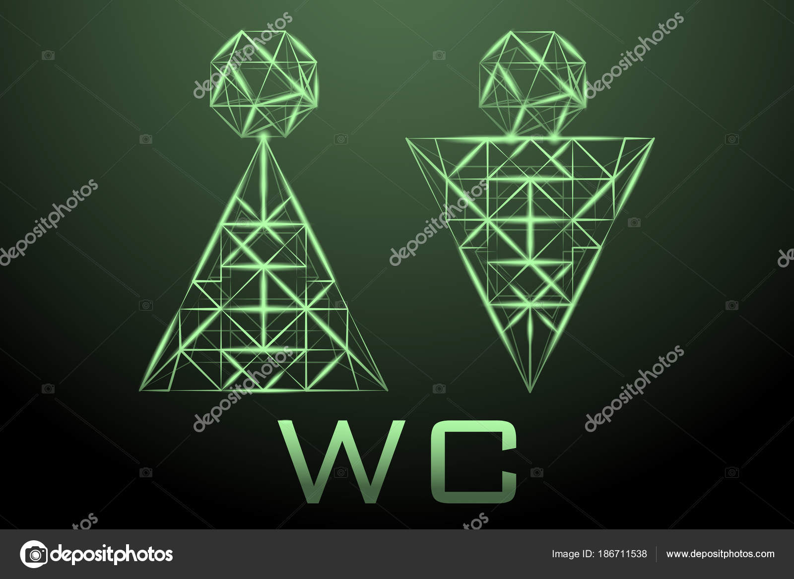 Полигональное абстрактное фоновое изображение мужчины и