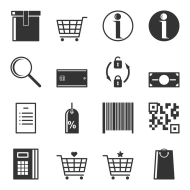 Depodaki hizmet simgeler kümesi. İzole vektör