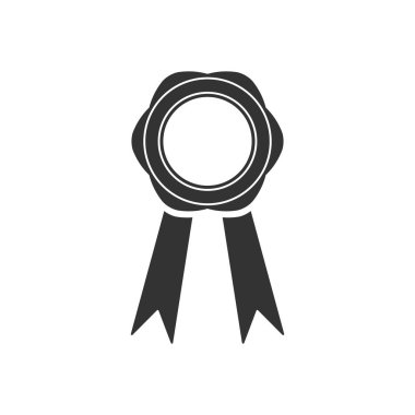 Rozet madalya şeritler bir düz tasarımı, düzenlemek için ücretsiz ve kolay. Vektör